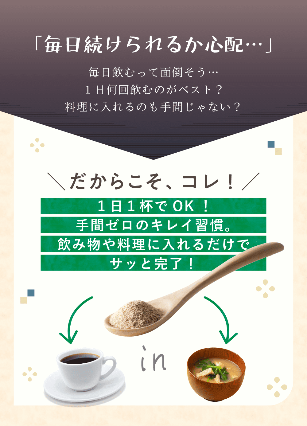 「毎日続けられるか心配」